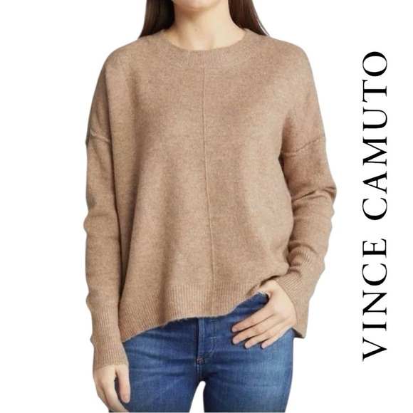 Vince Camino (NWT) Drop Shoulder Sweater, Size Large - Picture 1 of 13
